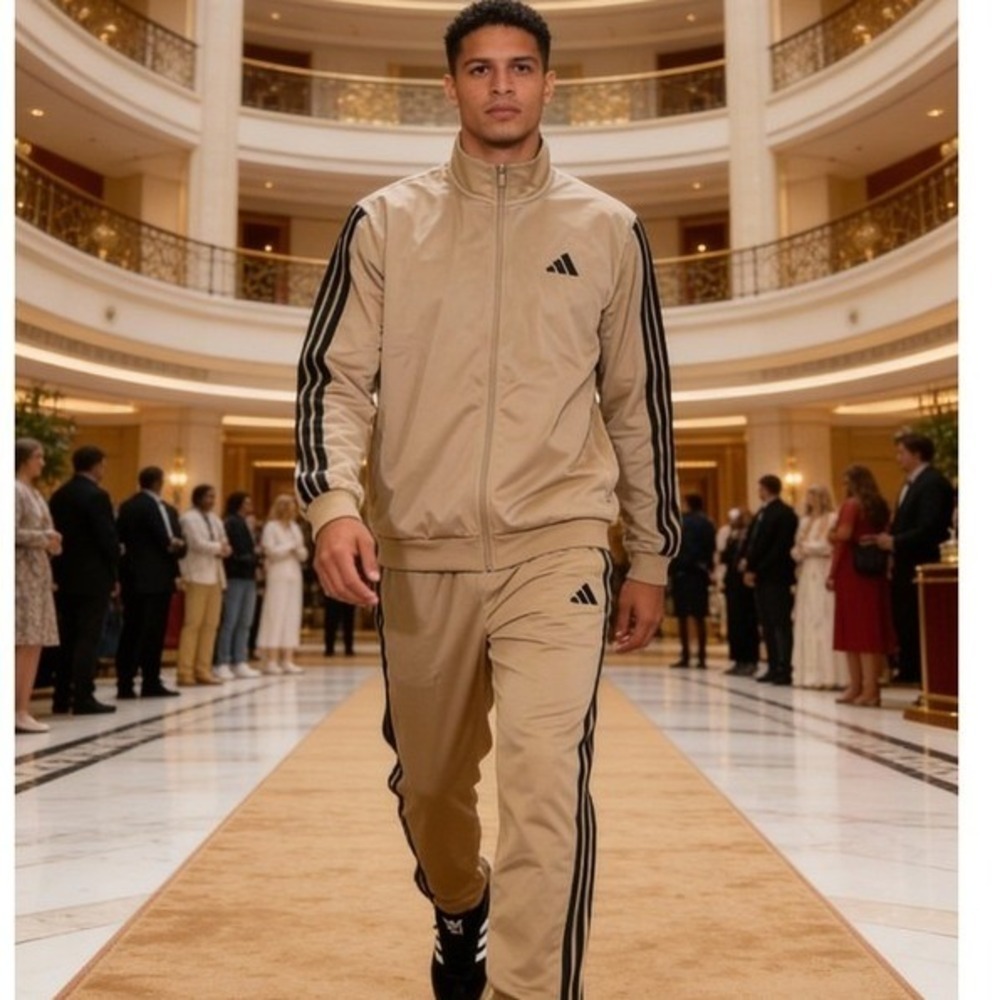 Adidas Unisex Warm Sandstone Two Piece Tracksuit Set JX5498 JX5510 M-L/W-XL